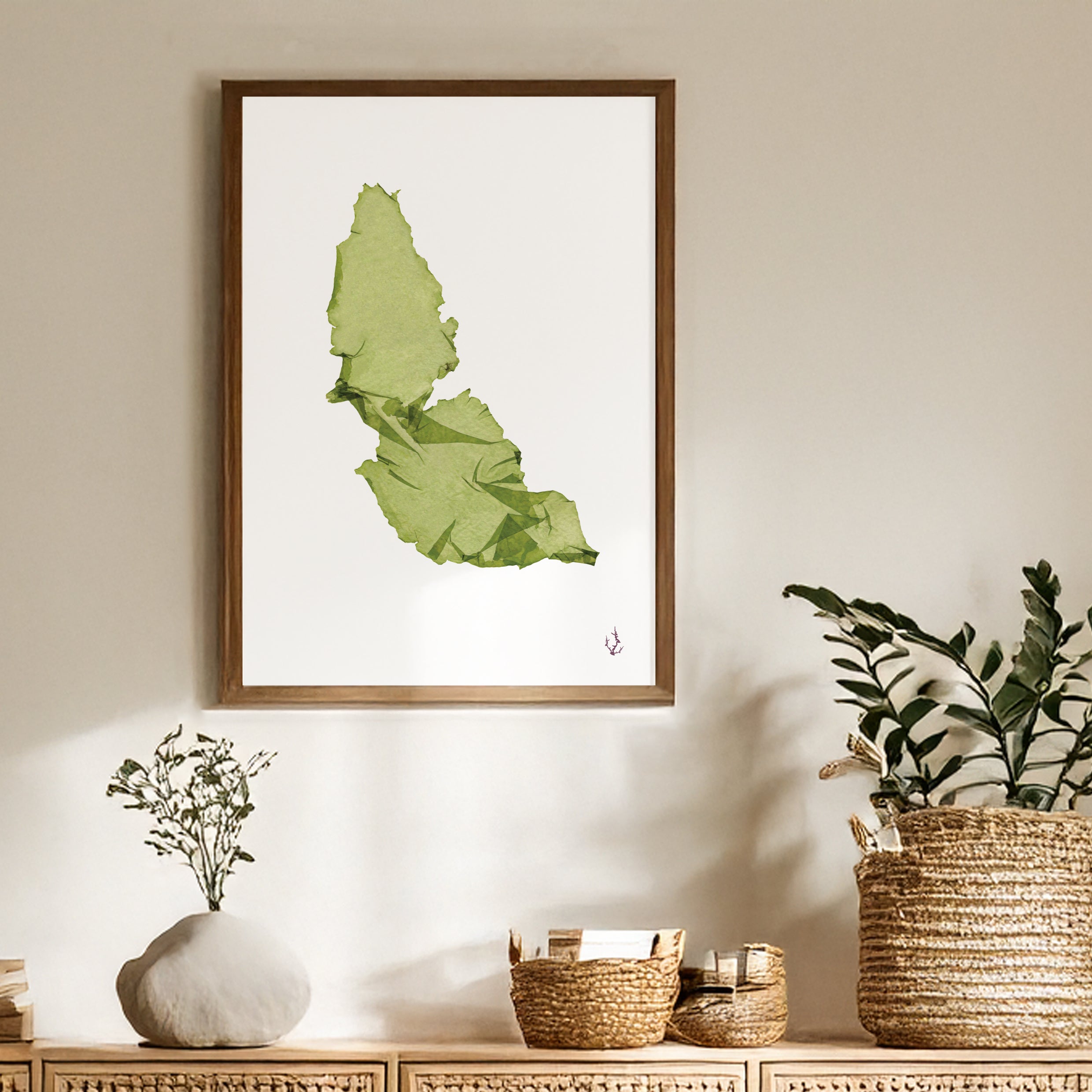 Sea Lettuce Art Print A4