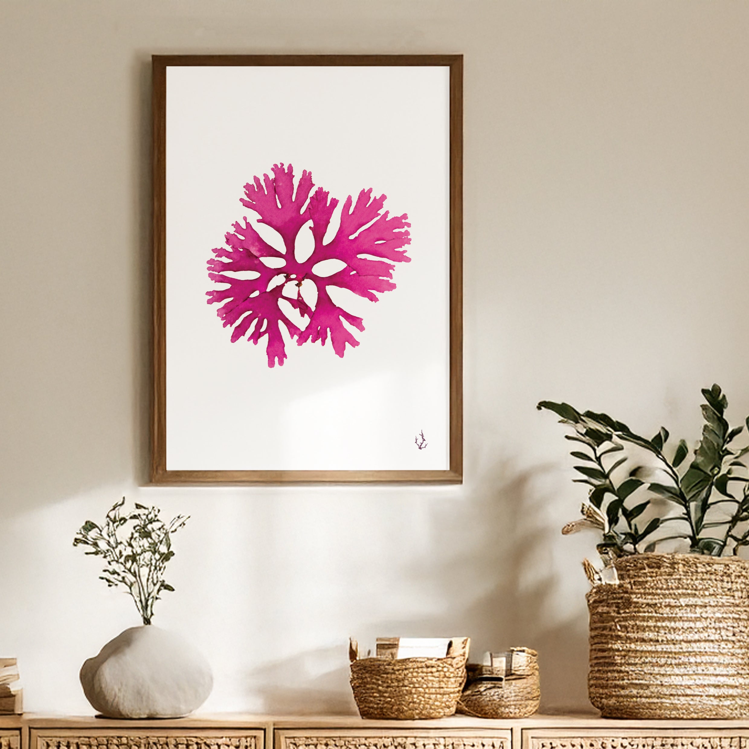Beautiful Fan Weed Art Print A4